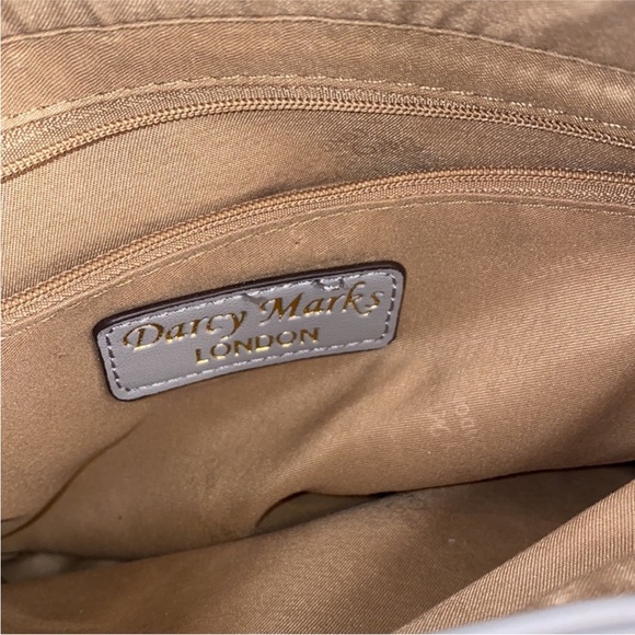 Darcy Marks London Gray Quilted Leather Shoulder Bag EUC - Picture 11 of 13